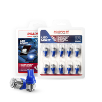 Bombillas LED Roadpower Blue T10, Paquete de 10, 12V CANbus, Sin Errores, Plug and Play, Ajuste Universal, Bajo Consumo 5W, Súper Brillantes 5-SMD 5050