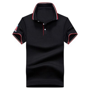 Polo Rojo de Manga Corta para Hombre, Corte Regular, Color Sólido, Estilo Casual, Ribete en Contraste, Tejido de Punto, Polo Casual de Alta Calidad para Hombre - Product Image 2