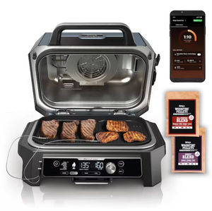 Parrilla Eléctrica Woodfire Pro Connect XL con Ahumador y Freidora de Aire, Diseño de la Mejor Calidad - Product Image 1