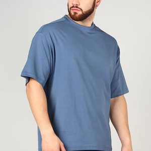 Camiseta Oversize de Algodón Grueso Personalizada con Hombros Caídos, Estilo Urbano Liso, de Alta Calidad, Ajuste Holgado, Ropa Casual - Product Image 3