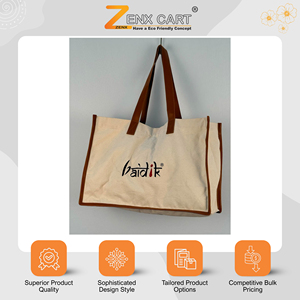 Eye Catching Fashion Design Hot Selling <b>Large</b> Capacity Canvas Tote Bags with Letter <b>Print</b> Customizable Daily Use Indian - Product Image 2