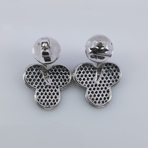 1.65 Cttw White Baguette & Color Enhanced Round Blue Natural Diamond Stud <b>Earrings</b> for Women in 925 Sterling <b>Silver</b>, Push <b>Back</b> - Product Image 5