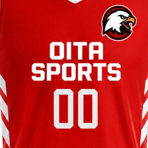 <b>Red</b> White Basketball Set for Men Sleeveless Jersey and Shorts Uniform Lightweight Breathable Team Training Competition Wear - Product Image 6