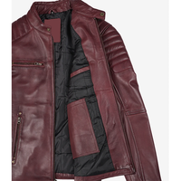 2026 OEM Tendance Actuelle Vestes en Cuir de Vachette Marron pour Hommes, Col Montant, Poches Avant Zippées, 100% Haute Qualité, Faible MOQ, Mode Hiver