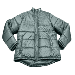 Veste matelassée pour homme, couleur unie, fermeture éclair, coupe-vent, rembourrage épais en polyester, manteau d'hiver décontracté, col montant, manches classiques - Product Image 4