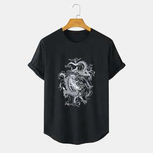 เสื้อยืดโอเวอร์ไซส์ลายกราฟิกแบบกำหนดเองสำหรับขายส่งปี 2026 หลากสี เสื้อยืดลำลองผ้าฝ้ายสำหรับผู้ชาย - Product Image 1