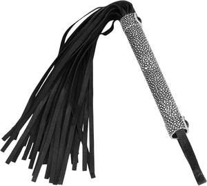 SPALL JP SPORTS Fouet d'équitation artisanal de 15,7 pouces avec poignée en cuir léger à texture de pierre exotique, pour l'équitation, le BDSM et l'entraînement des débutants - Product Image 1