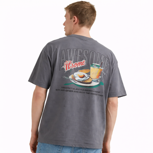 เสื้อยืดผ้าฝ้ายหนาน้ำหนักมากสำหรับผู้ชาย |   เสื้อผ้าสตรีทแวร์ทรงหลวมไซส์ใหญ่ |   การพิมพ์ดิจิทัลกราฟิก |   รับผลิตสินค้าตามสั่ง (OEM) ขายส่ง - Product Image 1