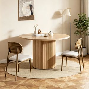 Tavolo da Pranzo Rettangolare in Pietra Sinterizzata e Marmo, Design Robusto in Legno Massello - Product Image 1