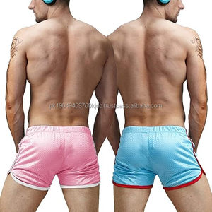 Mens Mesh Shorts 3 Inch Running Gym Athletic Workout Bodybuilding <b>Booty</b> Track Shorts Vintage Fitted Short - Product Image 3