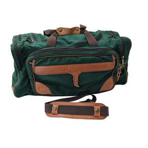 Sac de voyage week-end en toile et cuir, grande capacité, durable, imperméable, avec fermeture éclair, fournisseur OEM, LCTB-0087 - Product Image 1