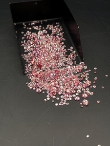Diamants de laboratoire de forme ronde, taille excellente, couleur rose vif, CVD HPHT, certifiés IGI, diamants de mêlée pour la fabrication de bijoux - Product Image 1