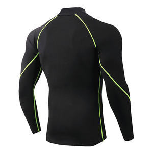 Camiseta de compresión de manga larga para hombre, de spandex, con protección UV UPF 50, de secado rápido, para natación y surf. - Product Image 3
