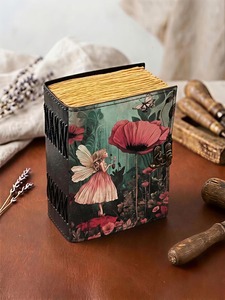 Diario de Hadas Encantadas, Diario Floral de Fantasía, Cuaderno con Candado Estilo Cottagecore - Product Image 1