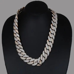 สร้อยคอผู้ชายแบบ Cuban Link ชุบทอง 18K เงินแท้ 925 ประดับเพชร Moissanite VVS สไตล์ฮิปฮอป สำหรับใส่ทุกวัน - Product Image 1