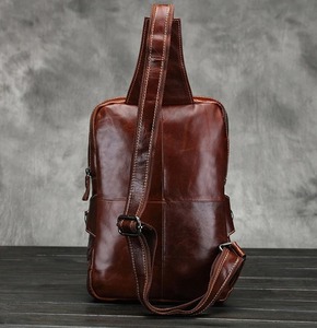 Bolsos de Pecho para Hombre, Bolsa de Cintura de Cuero Vacuno Genuino, Bolsos de Hombro Casuales, Bolsa Cruzada - Product Image 2