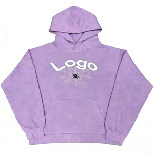 Sweat-shirt à capuche unisexe, imprimé toile d'araignée, coton, décontracté, pull d'automne, coupe classique, logo sur le devant - Product Image 4