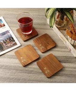 High Quality Eco-Friendly <b>Round</b> Wooden Coaster Table <b>Mat</b> with Classic Design and Customizable Thickness - Product Image 6
