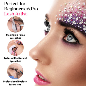 Multicolor eyelash extension tweezers fiber tip lash tweezers Nano Grip isolation lash Tweezer 45 60 90 Degree Volume Fiber Tip - Product Image 6