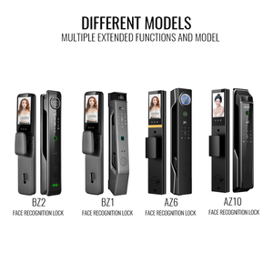 Luxe BZ2 Tuya Smart Wifi Serrure De Porte Interphone Vidéo Automatique D'empreintes Digitales Carte Clé D'accès pour Hôtel <span class=keywords><strong>Villa</strong></span> Appartement - Product Image 4