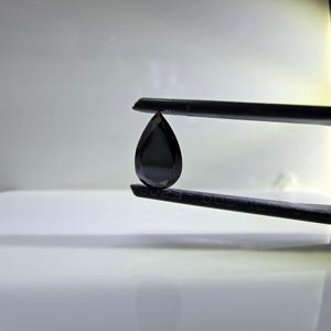 Diamant de laboratoire CVD de 1 carat, taille poire, noir fantaisie, certifié IGI, pierre lâche pour la fabrication de bagues, pendentifs et bijoux - Product Image 1