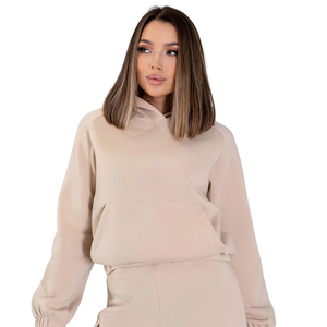 Women Fleece Pullover Hoodie Tracksuit Set Relaxed Fit Hooded Sweatshirt Jogger <b>Trousers</b> Casual Winter Two Piece Outfit - Product Image 3