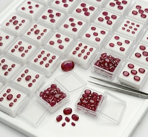 Pierre précieuse de laboratoire de couleur rubis rouge, taille émeraude, pour la fabrication de bijoux - Product Image 3