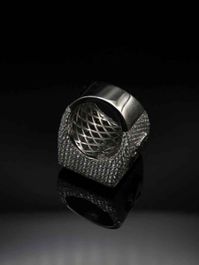 Moissanite <b>Silver</b> BMF Letter <b>Ring</b> Iced Out Hip Hop Statement <b>Ring</b> <b>Mens</b> Unisex Diamond Look Luxury Streetwear Jewelry - Product Image 5