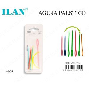 Agujas de Plástico Ilan, 8 Piezas, Coloridas, Herramientas para Coser, Tejer y Manualidades - Product Image 3