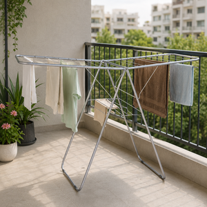 ราวตากผ้าเหล็กแบบหนาพิเศษ |   ราวตากผ้าพับได้ ใช้ได้ทั้งในบ้านและนอกบ้าน ประหยัดพื้นที่ สำหรับตากเสื้อผ้าที่บ้าน - Product Image 4