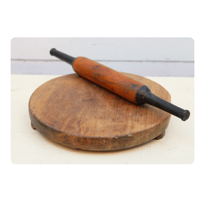 Round Pastry Board Natural Wood Made in India Customizable pastry boards chakla belan for sale in bulk decoration - Product Image 3