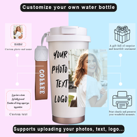 Gobelet à café personnalisé de 17 oz en acier inoxydable, isolé à double paroi, tasse de voyage sous vide avec sangle, sans BPA, anti-fuite