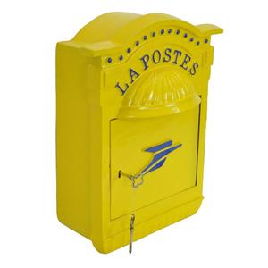 Boîte aux lettres murale décorative jaune, style rustique, pour la réception des courriers, personnalisable, prix abordable - Product Image 5