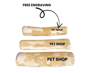 Palito de Madera de Café Natural para Perros con Grabado de Logotipo - Product Image 4