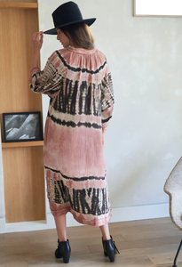 Robe maxi à col en V pour femme, motif uni, style vintage bohème, écologique, respirante, toutes saisons - Product Image 5