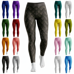 Leggings de sport ajustés et extensibles, imprimés sur mesure, respirants et à séchage rapide, pour la gym et les activités sportives. - Product Image 1