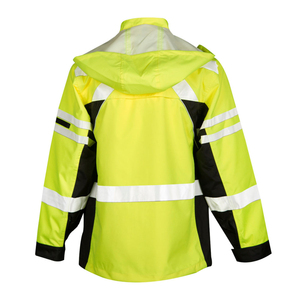 Veste de sécurité réfléchissante pour homme, en polaire, haute visibilité, vêtements de travail d'hiver, certifiée CE, logo personnalisé, grandes tailles - Product Image 4