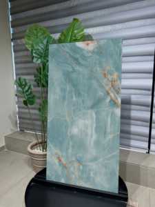 Dalles de carrelage en porcelaine Ital Ceramics Venus Onyx Aqua - Aspect marbre, 8,5 mm d'épaisseur, antidérapantes, résistantes aux acides, carreaux de sol de salle de bain de qualité supérieure - Product Image 2