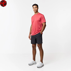 Men's T Shirt and Shorts <b>Set</b> Crew Neck <b>Knitted</b> Sports Activewear Lounge Outfit Summer Gym Tracksuit Short 2 Piece <b>Set</b> - Product Image 1