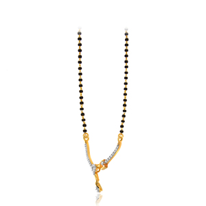 Collier pour femme plaqué or 18 carats avec diamant de laboratoire taillé, certifié IGI, pour un usage quotidien romantique, chaîne en or jaune, perles noires, modèle Pulse - Product Image 2