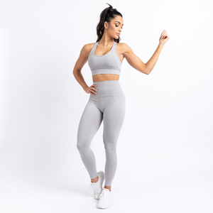Vêtements de sport personnalisés avec logo pour femmes, tenue de sport à fort impact, vêtements de yoga, ensemble de fitness grande taille, haut de sport - Product Image 4