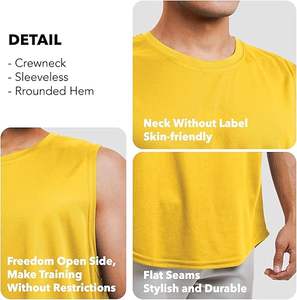 ผู้ผลิตเสื้อกล้ามออกกำลังกายแบบสั่งทำพิเศษ พิมพ์ลายได้ตามต้องการ เสื้อกล้ามวิ่ง เสื้อกีฬา เสื้อผ้าฝ้ายสำหรับออกกำลังกาย เสื้อกล้ามผู้ชาย - Product Image 4