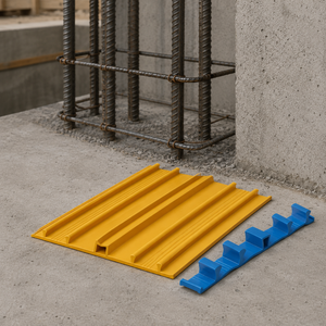 Cinta Impermeabilizante de PVC Acanalada de 4mm, Modelo Sofuco E EO, Azul/Amarillo, para Impermeabilización de Muros Exteriores de Sótanos - Product Image 2