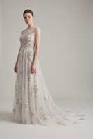 Robe de soirée de luxe écologique brodée à la main, simple, avec perles et traîne, longueur ras du sol, silhouette trompette/sirène, pour soirée