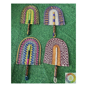 Éventail en jonc de mer fait main en gros, éventail rafraîchissant en palmier naturel, éventail tissé éco-responsable, fabricant vietnamien OEM - Product Image 5