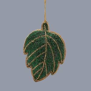 Décoration suspendue en feuilles perlées Zari pour l'Aïd Moubarak – Ornement artisanal vert à sequins pour la décoration de la maison pendant le Ramadan et l'Aïd - Product Image 2
