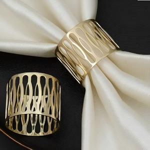 Anillos de Servilleta Artesanales Premium Dorados para Comedores de Lujo Modernos y Colecciones de Decoración de Mesa Sofisticadas - Product Image 1