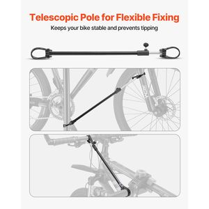 Supporto per Riparazione Bici, Capacità 30 kg, Altezza Regolabile 83-143 cm, Vassoio Portautensili Magnetico, Cavalletto Pieghevole per Biciclette - Product Image 2