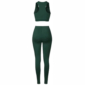 Women's Yoga <b>Set</b>, Custom Logo Clothing Designer Women's Two-Piece Casual Pants Summer Short-Sleeve Sportswear - Product Image 5