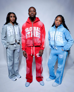 Ensemble de survêtement streetwear personnalisé en coton épais délavé à l'acide, style vintage, coupe oversize, avec sweat à capuche et pantalon de jogging, pour hommes et femmes - Product Image 1